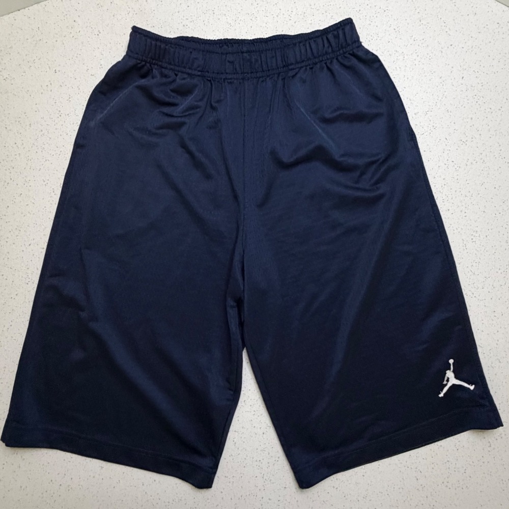 Jordan Mens Navy Blue Mesh Basketball Shorts Jumpman Logo XL